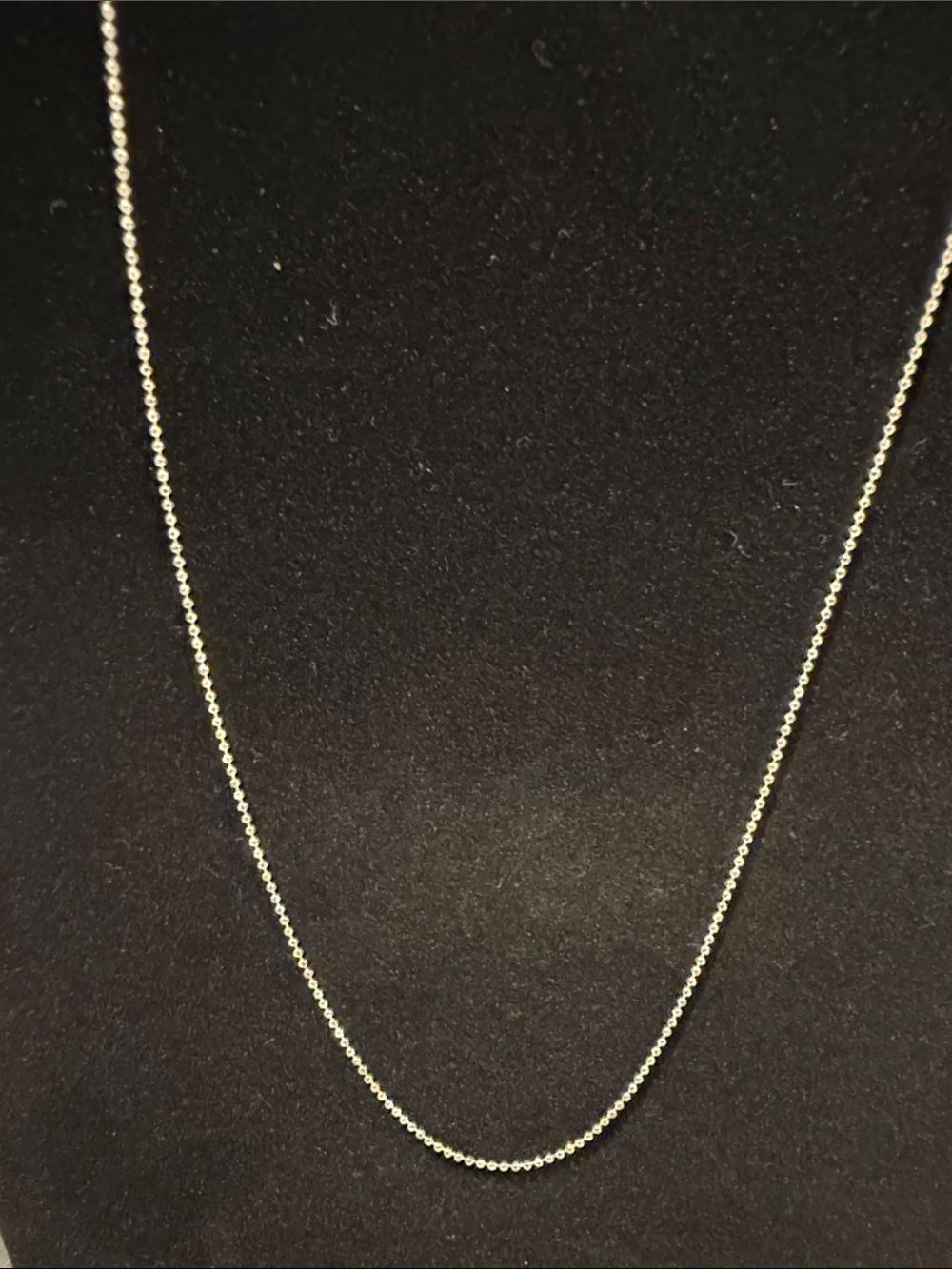 Vintage Avon Sterling Silver 19” Ball Chain Necklace with Original Presentation